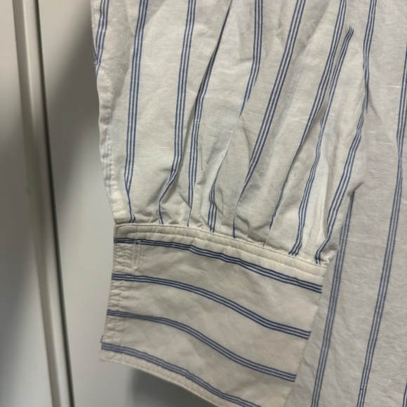 Mark Kenly Domino Tan Striped Mini Dress/Top, Size 42 - Picture 4 of 6